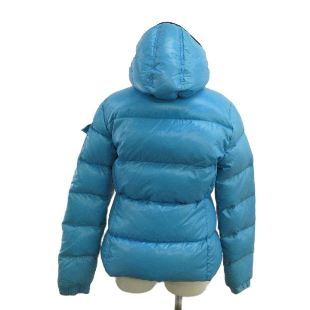 モンクレール MONCLER ダウンジャケット アウター 1 青 ブルー フード