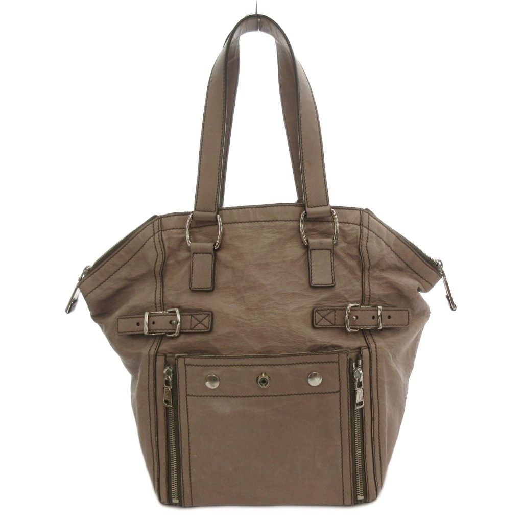 イヴサンローラン YVES SAINT LAURENT ハンドバッグ 手提げ レザー ロゴ 茶 ブラウン /FF ■ECD006 12,337円