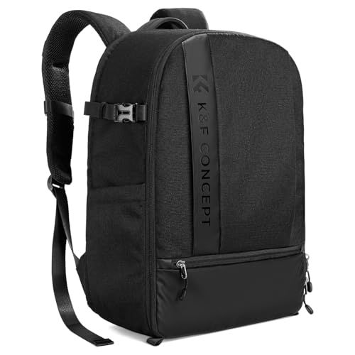 【新品】K&F Concept カメラリュック 一眼レフ カメラバッグ 防水 大容量 三脚 15.6インチpc収納可 レインカバー付 多機能 夜行安全保護 バックパック メーカー直営店 2bd16304