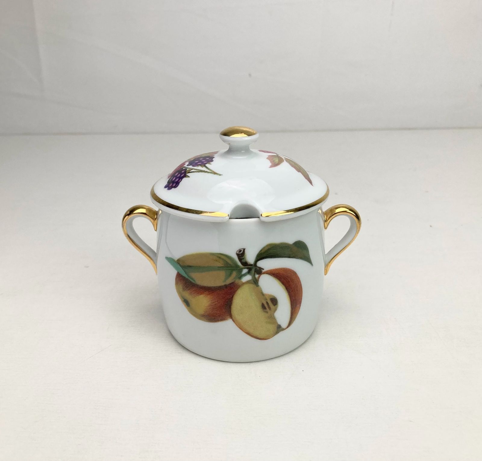 レア ROYAL WORCESTER ロイヤルウースター イブシャム ポット 蓋物 食器 チェリー