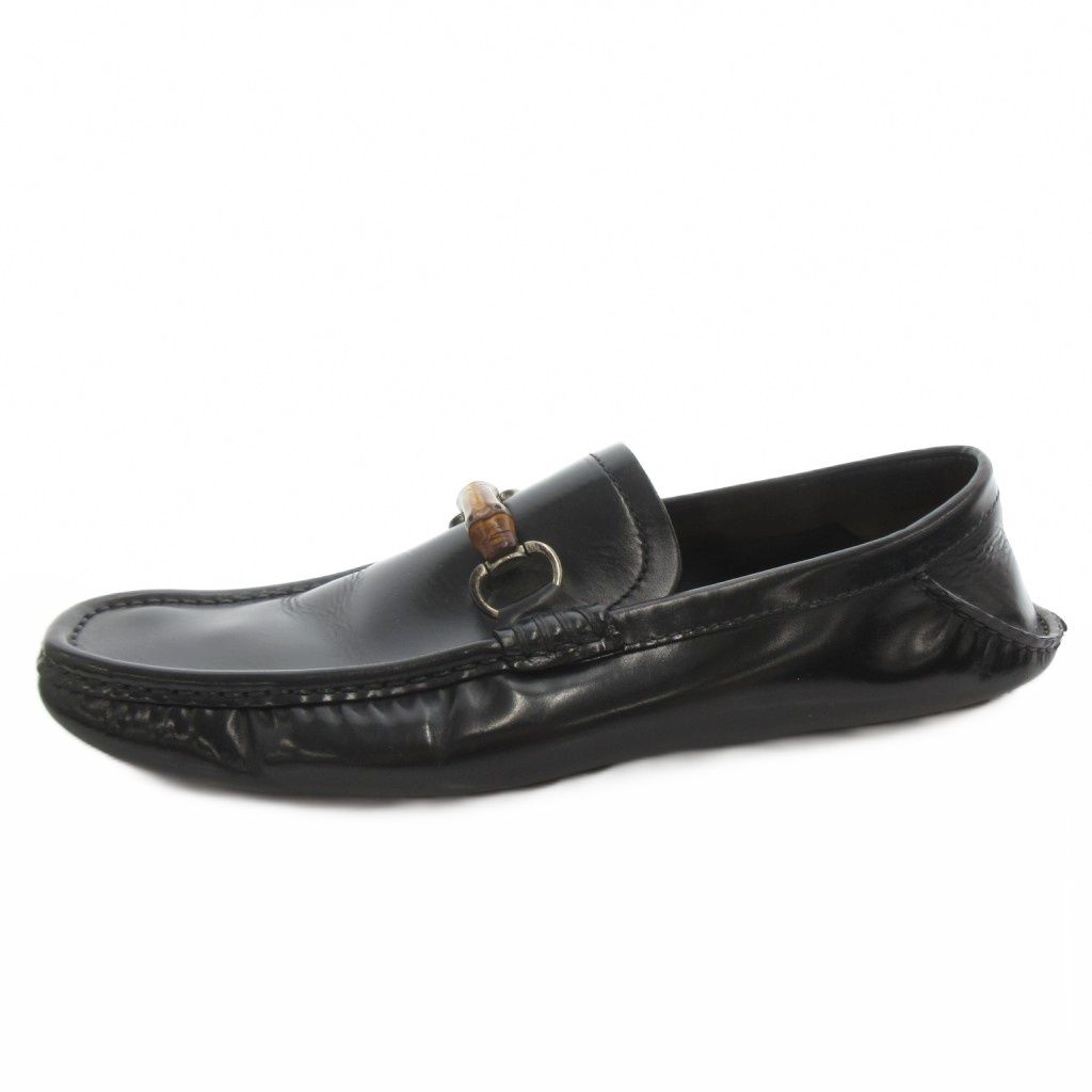 新品✨GUCCI グッチ　バンブー　ビットローファー　ブラック　レザー　パンプス グッチ GUCCI バンブー ビットローファー スリッポン シューズ レザー