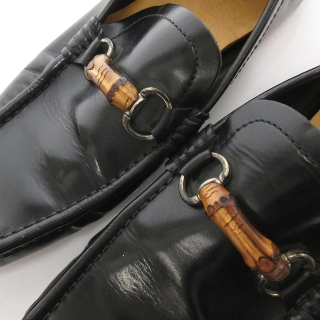グッチ GUCCI バンブー ビットローファー スリッポン シューズ レザー