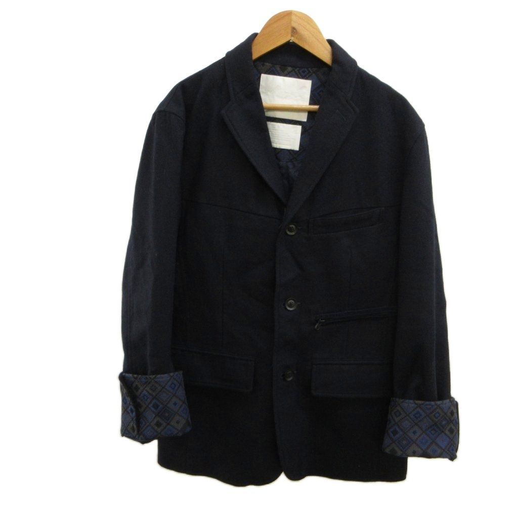 ホワイトマウンテニアリング White Mountaineering テーラードジャケット 上着 2 ネイビー 紺 長袖 /PP ■ECD006