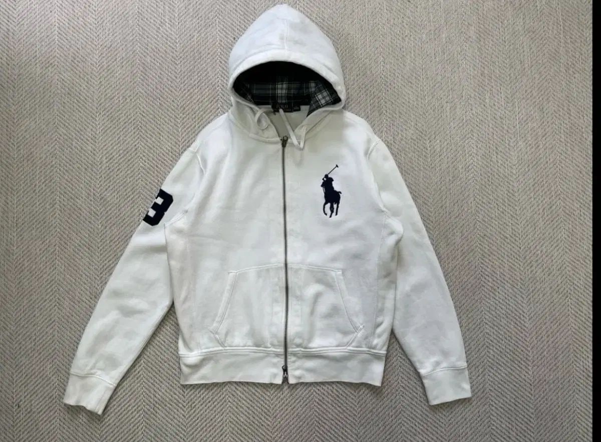 ポロラルフローレン ビックポニー CHECK フードジップアップ