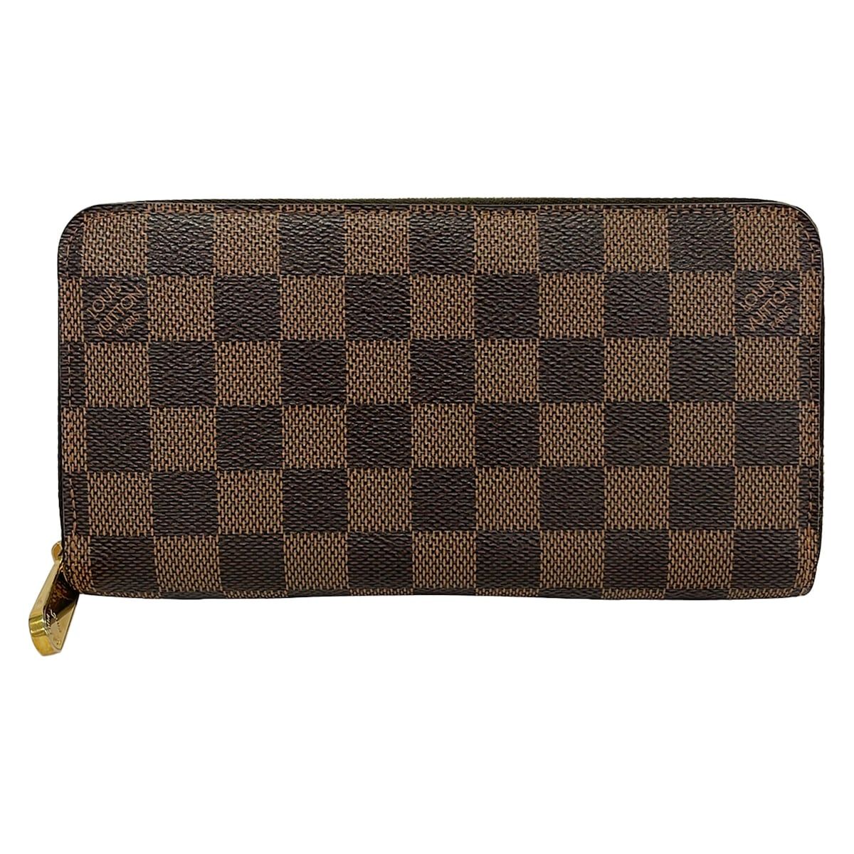 LOUIS VUITTON(ルイヴィトン) 長財布 ダミエ美品 ジッピーウォレット N60015 エベヌ