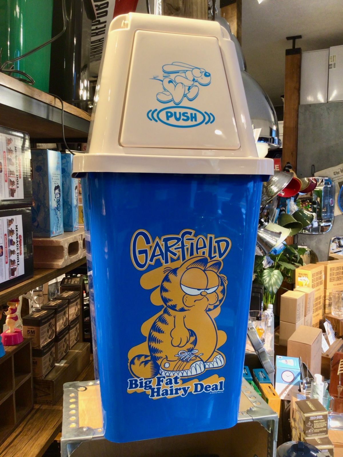 新品 20L ダストボックス ゴミ箱 ガーフィールド アメリカン雑貨