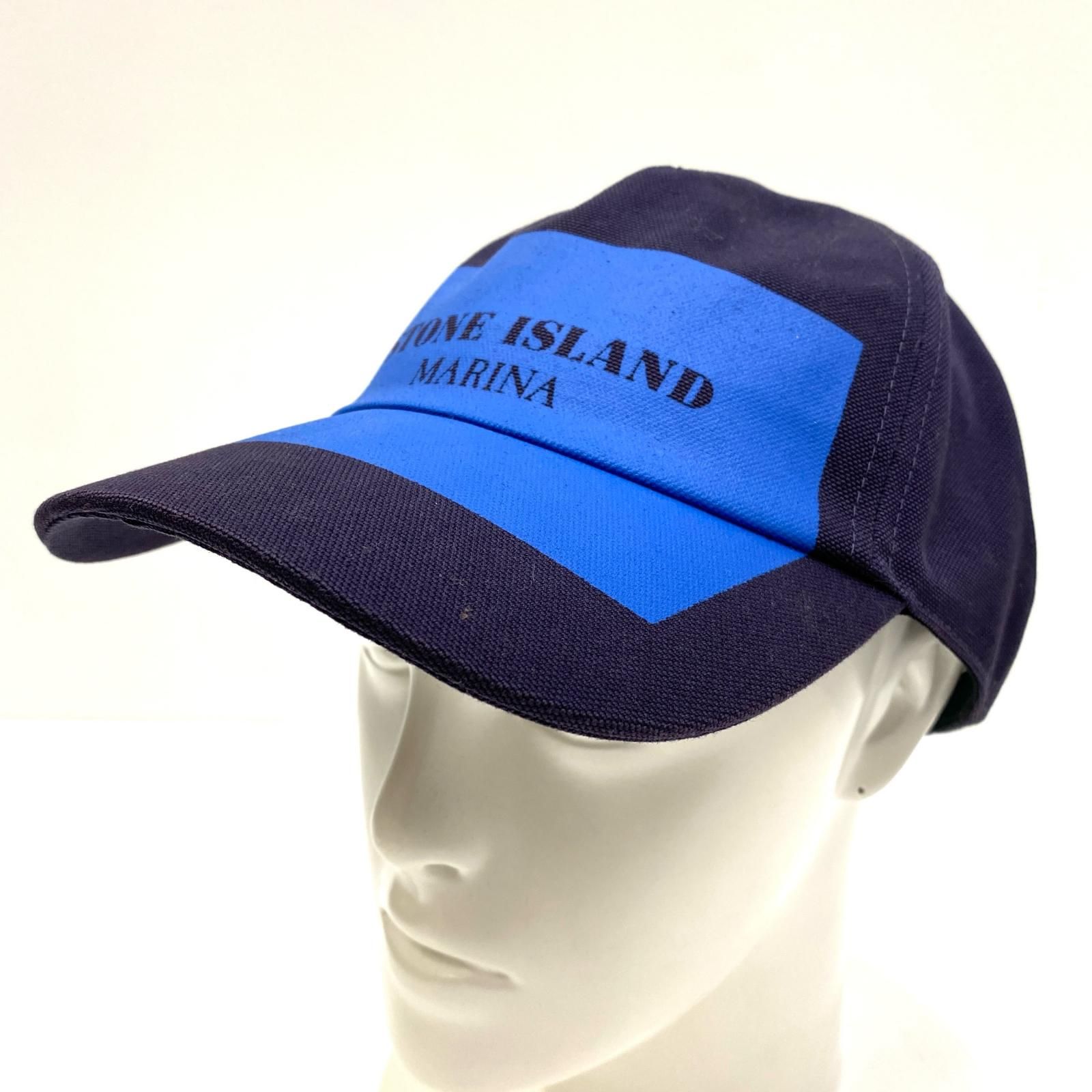 【加古川店】 中古 STONE ISLAND | ストーンアイランド キャップ marina cap 8115999x8 ネイビー 【118】