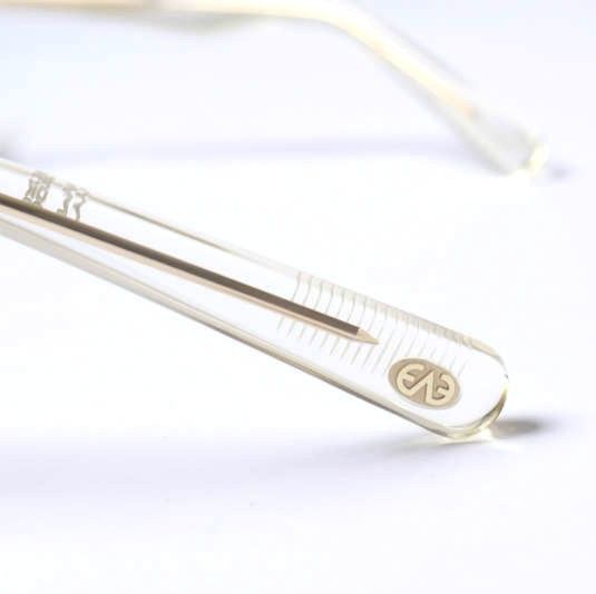 新品 EYEVAN アイヴァン 日本製 BERMAN バーマン メガネ ECRU/CLEAR(度 