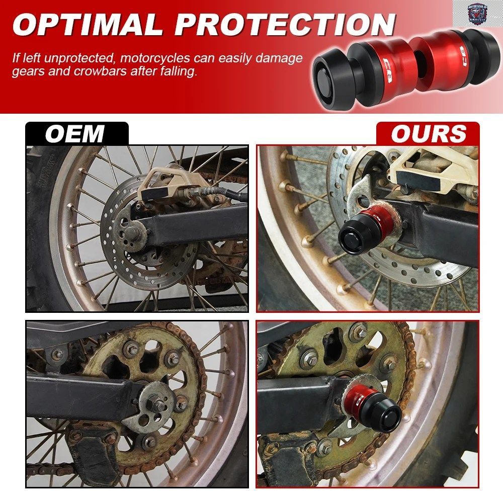 オートバイ用フロントまたはリアホイールアクスルフォーククラッシュスライダー F 2015-2024 CBF 125 2009 - 15