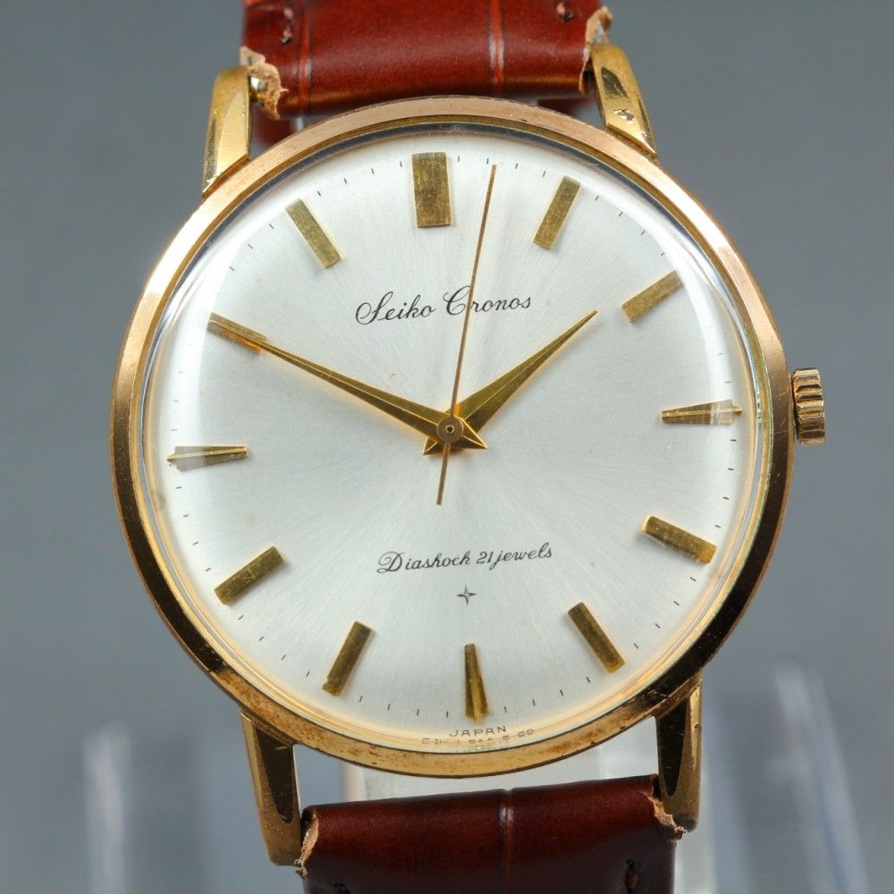 【稼働品】SEIKO クロノス J15009 GF 21J 手巻き メンズ (1963年製) #17428