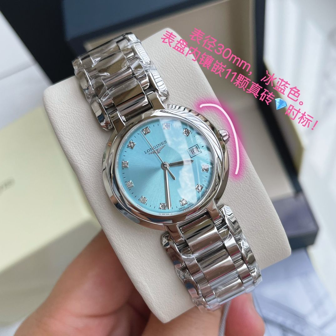 LONGINES ロンジン レディース腕時計 30mm｜ダイヤモンド文字盤×スイス
