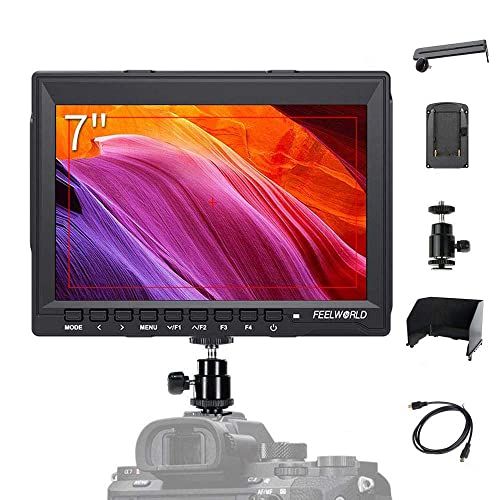 R★FEELWORLD カメラ＆ビデオカメラ用モニター 7インチ IPS 超薄型 HD 1280×800 4K HDMI 出力/入力 FW759 日本語設定 オンカメラ フィールドモニター 一眼レフ ディスプレイ カメラ撮影確認用 c29a27fe