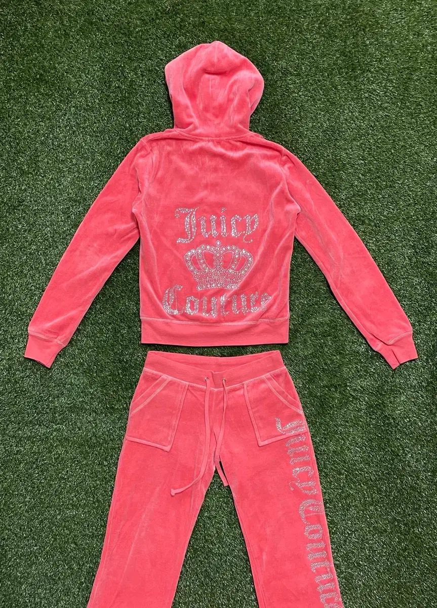 ヴィンテージ Y2K JUICY COUTURE ジューシークチュール ベロア ジップアップ パンツ セット