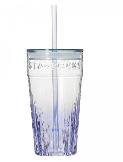 未使用◎STARBUCKS スタバ グラスタンブラー ブルーグラデーション 