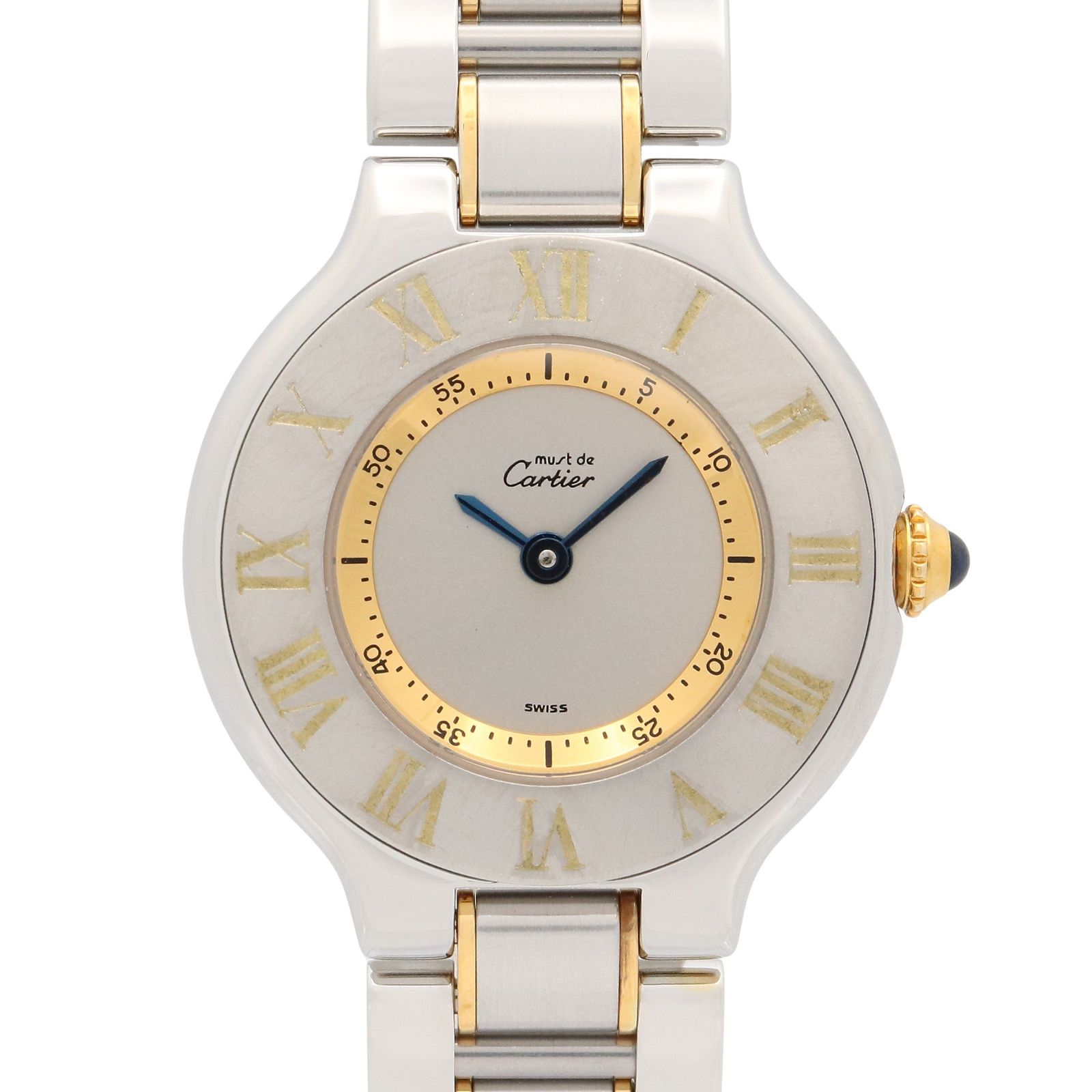 カルティエ CARTIER 腕時計 マスト21 ヴァンティアン SM W10073R6 シルバー ステンレススチール GP（ゴールドメッキ） マスト21 ヴァンティアン SM レディース Used A