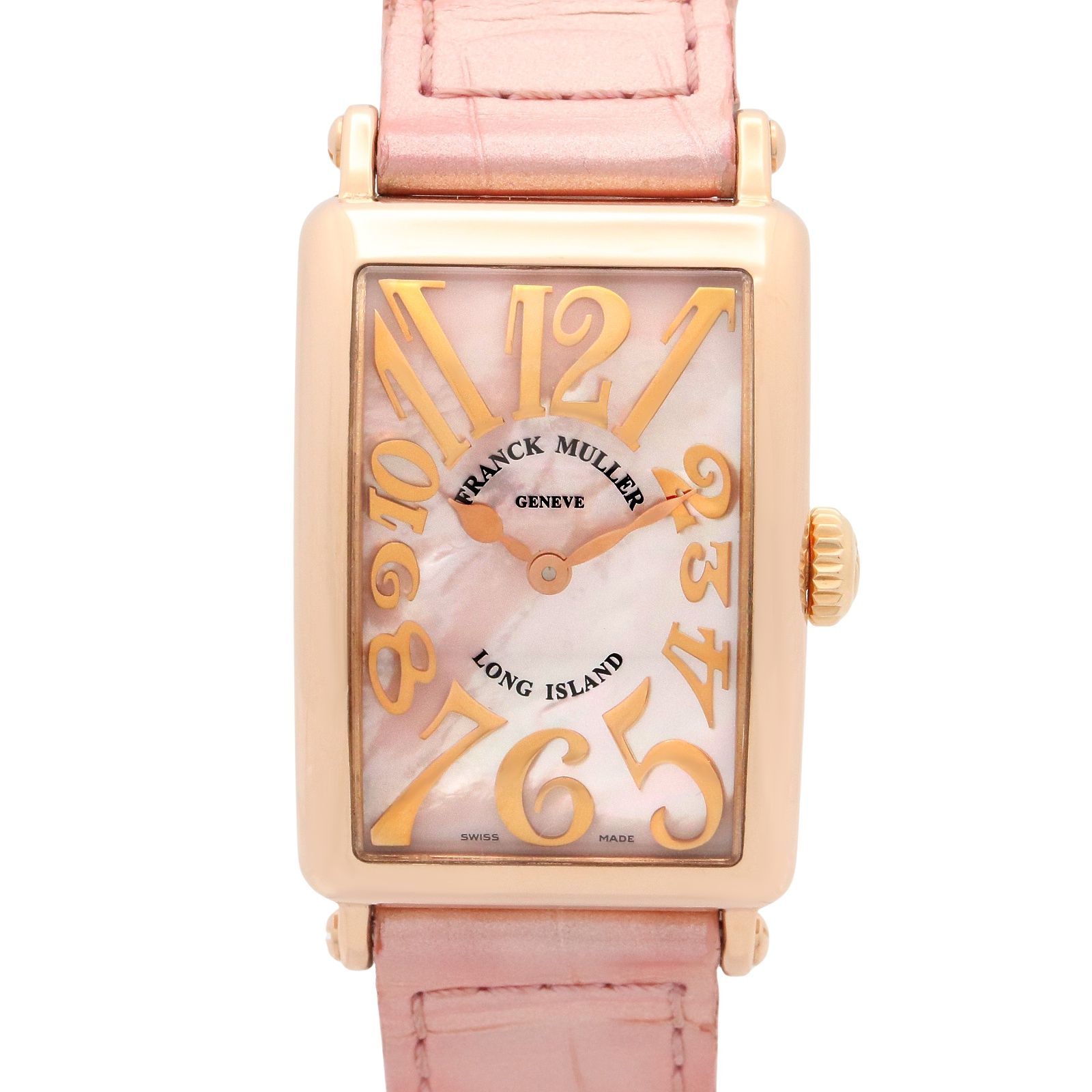 フランクミュラー FRANCK MULLER 腕時計 ロングアイランド レリーフ 902QZRELMOP シェル K18PG（ピンクゴールド） ロングアイランド レリーフ レディース Used A
