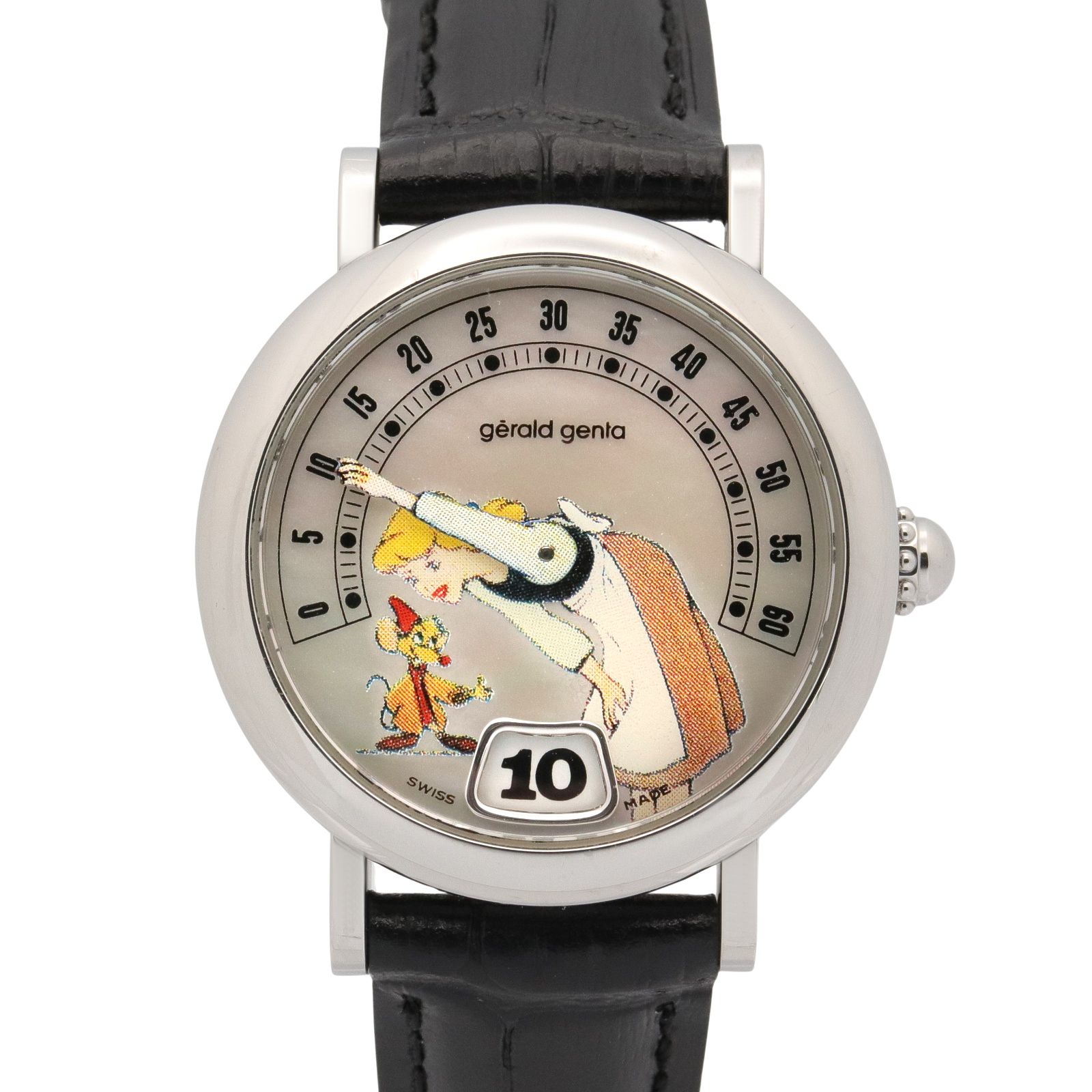 ジェラルドジェンタ Gerald Genta 腕時計 レトロファンタジー G.3622 ホワイトシェル ステンレススチール レトロファンタジー レディース Used A