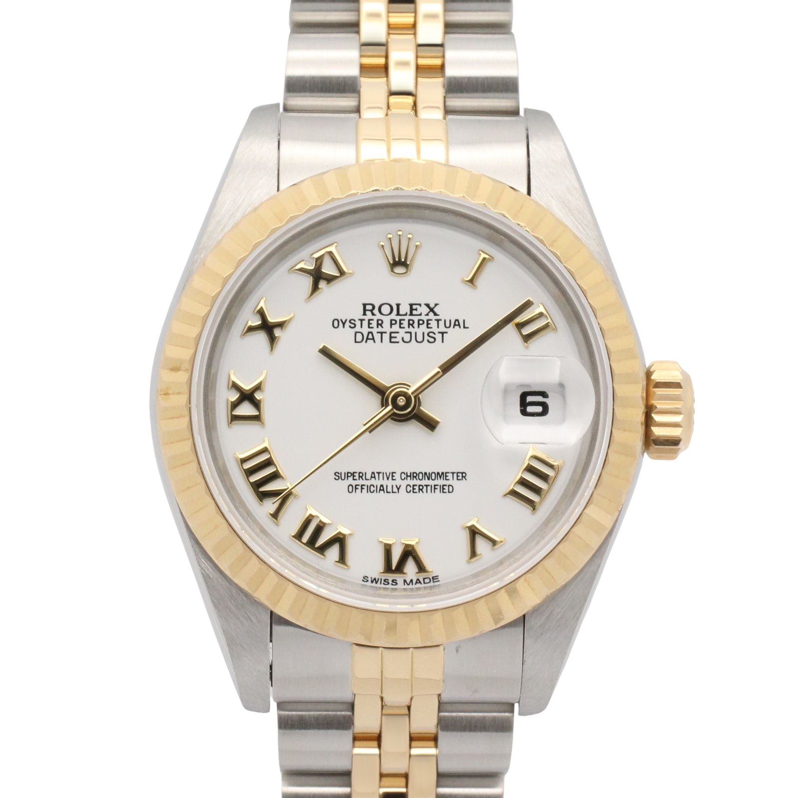 ロレックス ROLEX 腕時計 デイトジャスト 96番 69173 WH/RO K18(イエローゴールド) ステンレススチール デイトジャスト 96番 レディース Used A