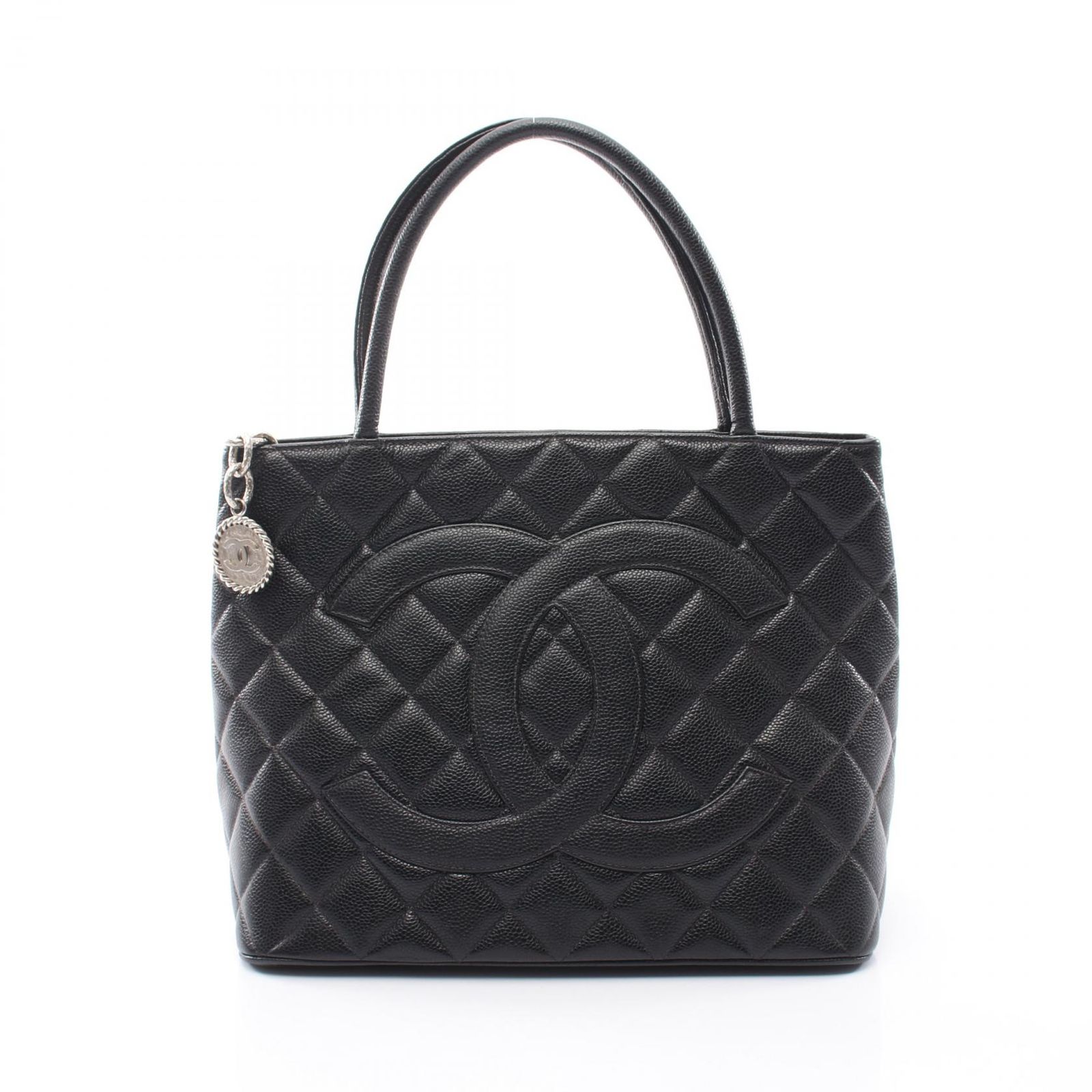 シャネル CHANEL トートバッグ 復刻トート A01804 ブラック キャビアスキン(グレインドカーフ) 復刻トート レディース Used A