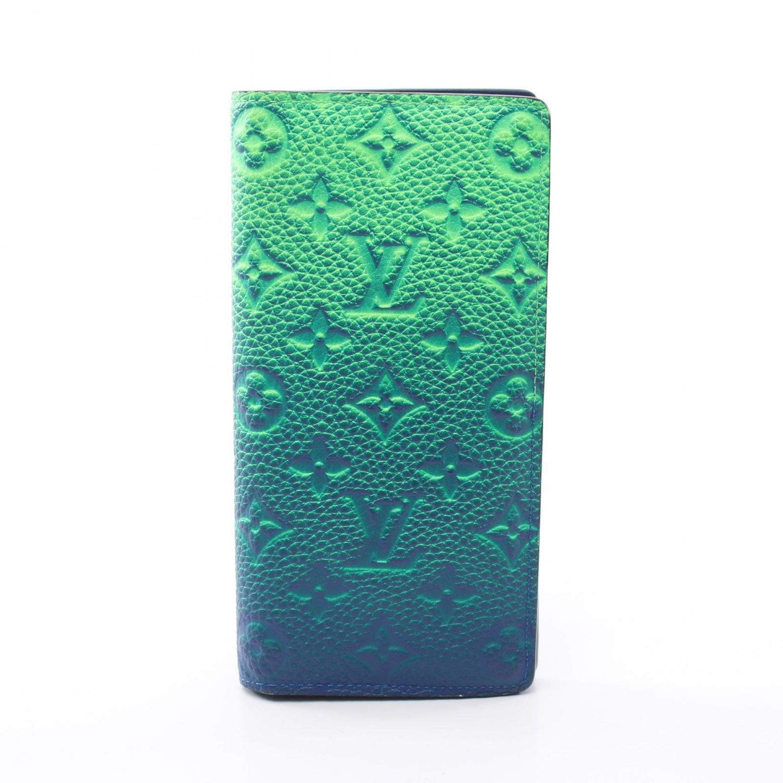 ルイ・ヴィトン LOUIS VUITTON 二つ折り長財布 ポルトフォイユ ブラザ モノグラムトリヨン ブルーヴェール M81255 レザー ポルトフォイユ・ブラザ メンズ Used B