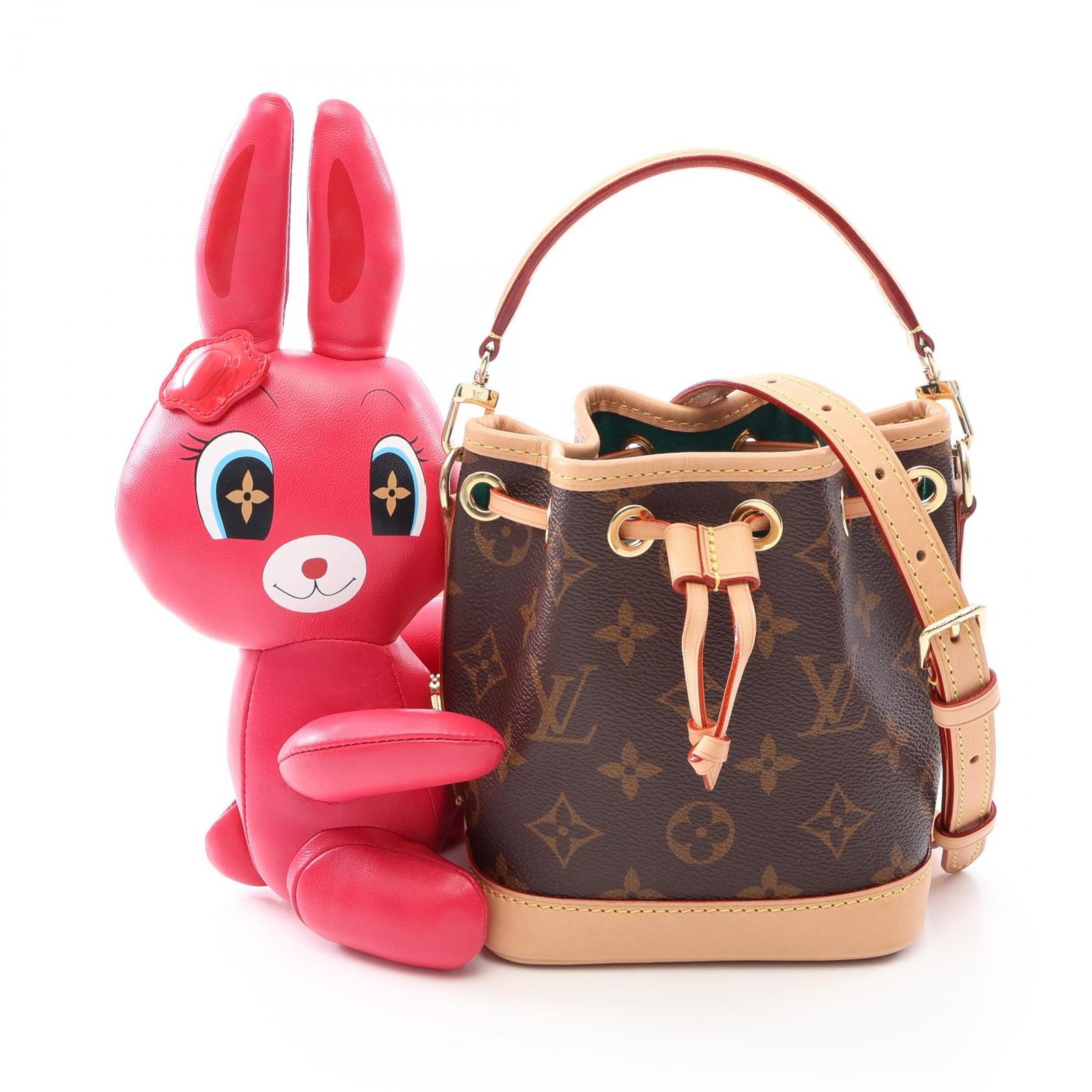 ルイ・ヴィトン LOUIS VUITTON ハンドバッグ LOUIS VUITTON × Sun Yitian ナノ ノエ アニモグラム 2WAY M11305 PVCコーティングキャンバス レザー ×Sun Yitian ナノ・ノエ レディース