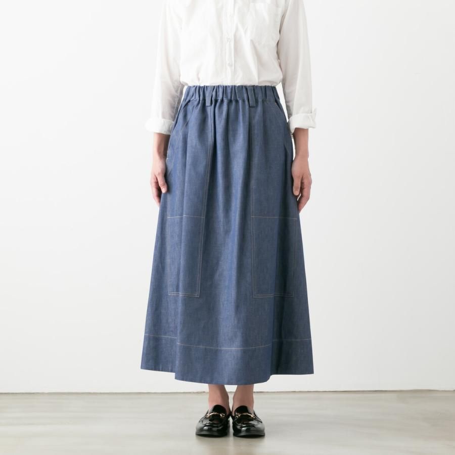 【新品】nicholson ＆ nicholson ニコルソン アンド ニコルソン デニム Aライン スカート BETTY-DENIM