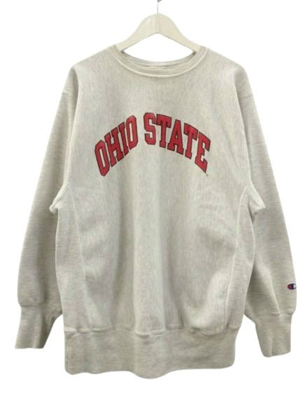 チャンピオン CHAMPION 90s 刺繍タグ リバースウィーブ スウェット OHIO オハイオ大学 プリント XL グレー ヴィンテージ トレーナー