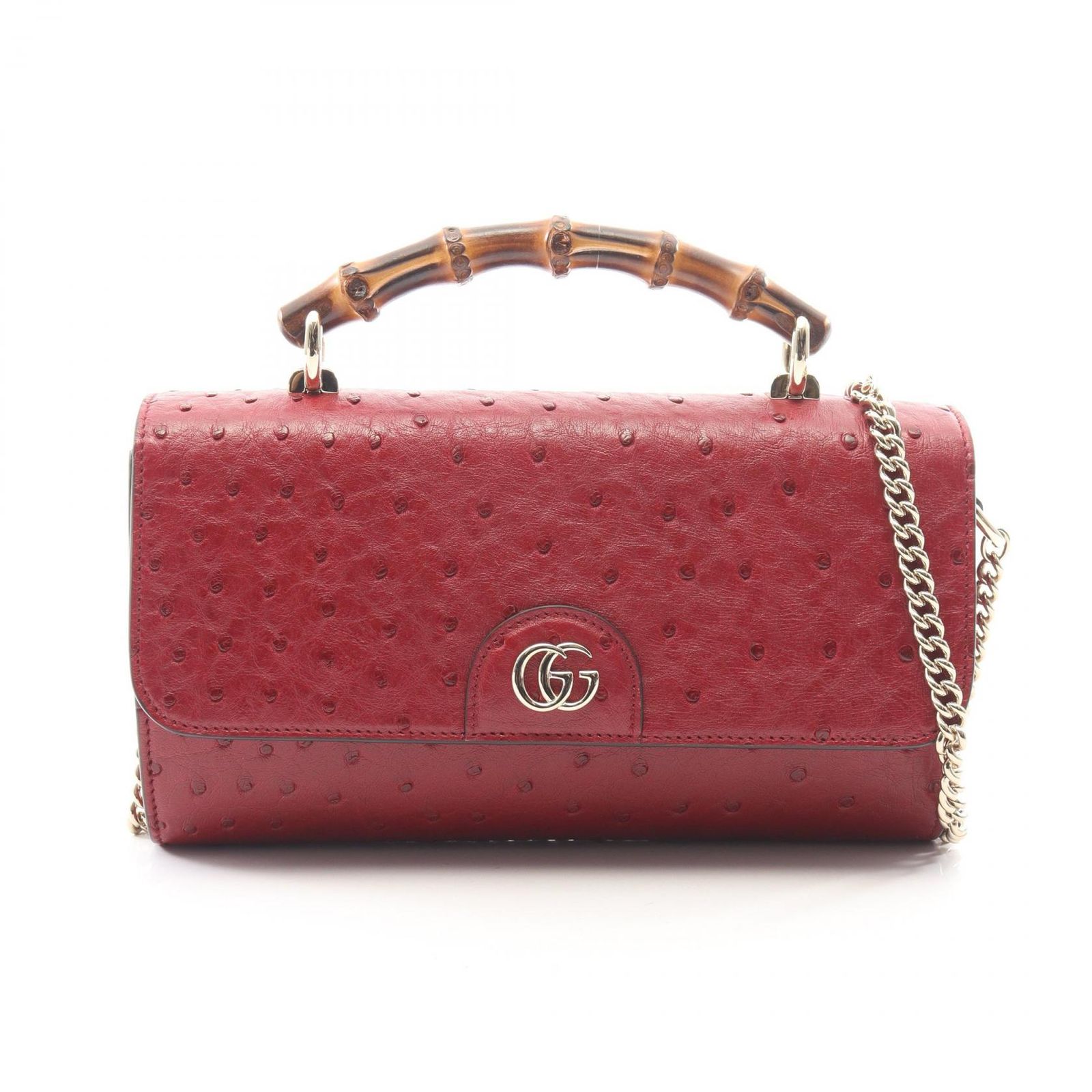 グッチ GUCCI ハンドバッグ バンブー GGマーモント 2WAY ボルドー その他 バンブー GGマーモント 2wayチェーンショルダー レディース Used A 98,890円
