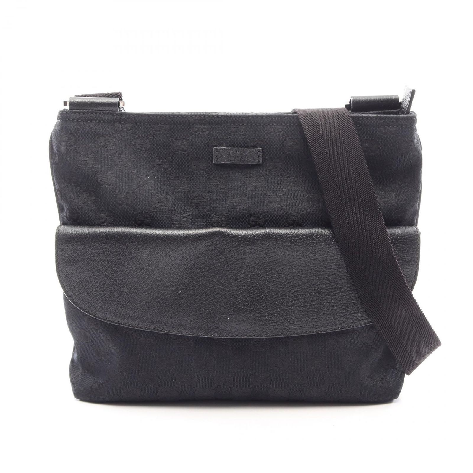 グッチ GUCCI ショルダーバッグ GGキャンバス 256100 ブラック キャンバス レザー ショルダーバッグ レディース Used A