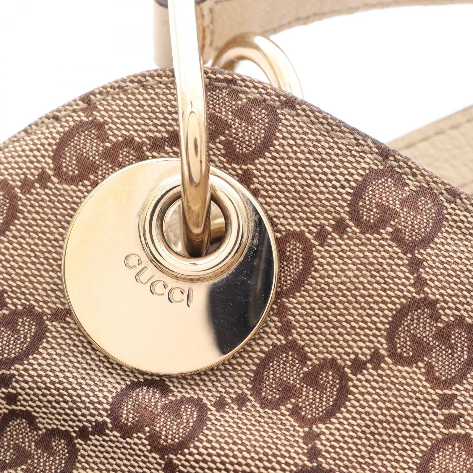 グッチ GUCCI ショルダーバッグ GGキャンバス 121023 ベージュ 