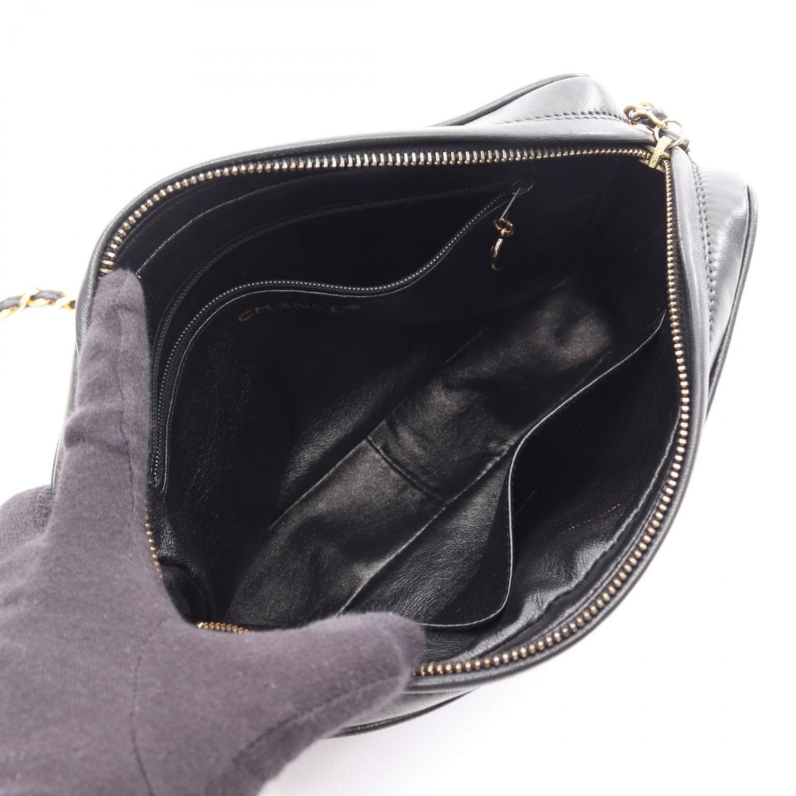 シャネル CHANEL ショルダーバッグ マトラッセ フリンジ ブラック