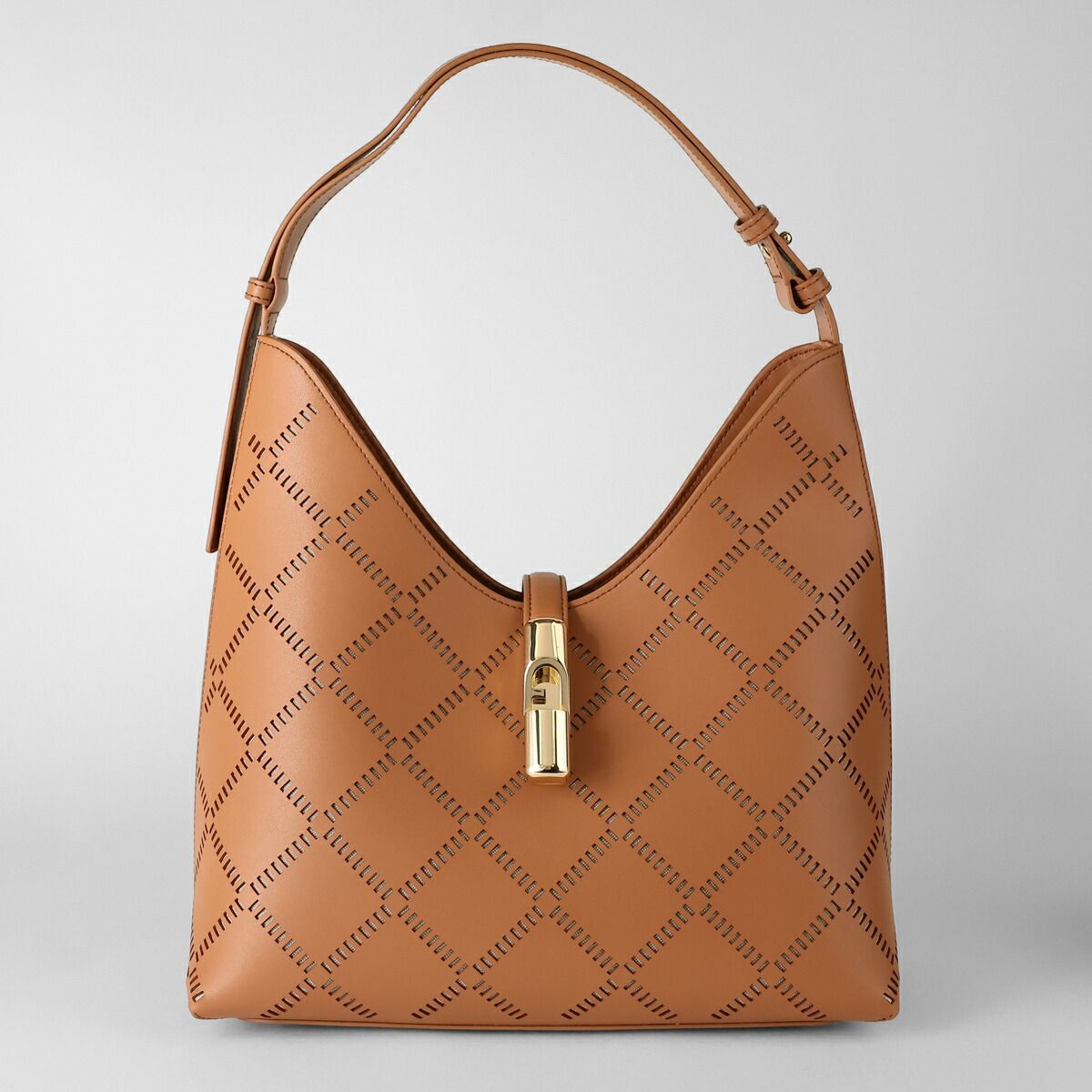 新品 フルラ FURLA ハンドバッグ ゴッチャ SHOULDER BAG M ブランデー