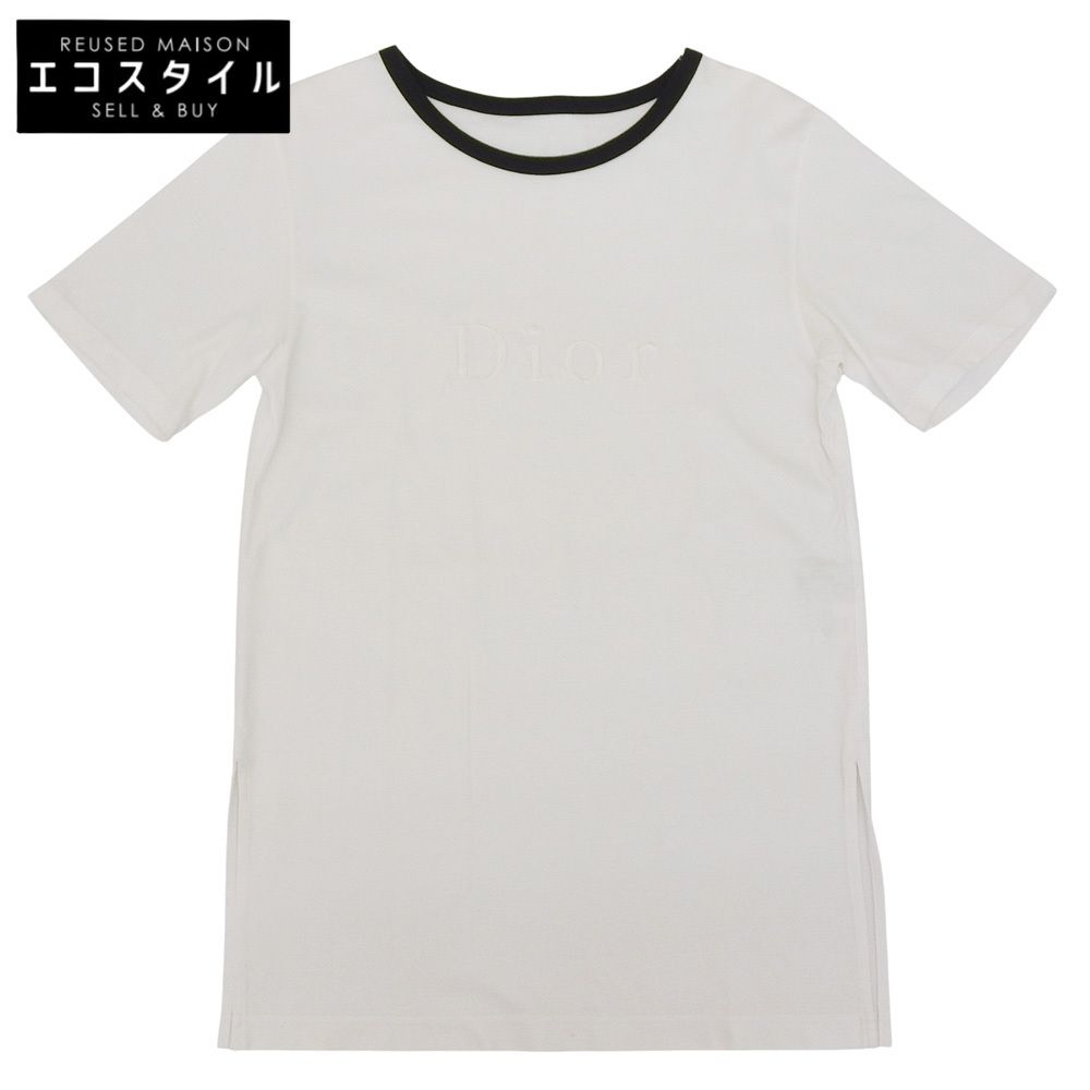ChristianDiorSports　クリスチャンディオールスポーツ　美品 コットン 半袖 Tシャツ トップス レディース 白 ホワイト M Q7K0305　M