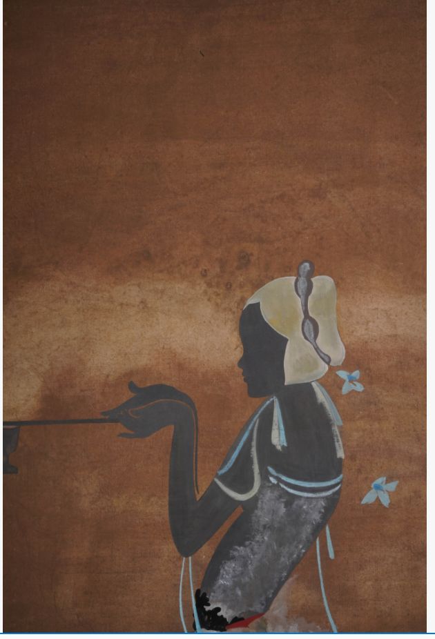 美術品・アンティーク・コレクション 張蔚萱『敦煌壁画』中国掛軸 設