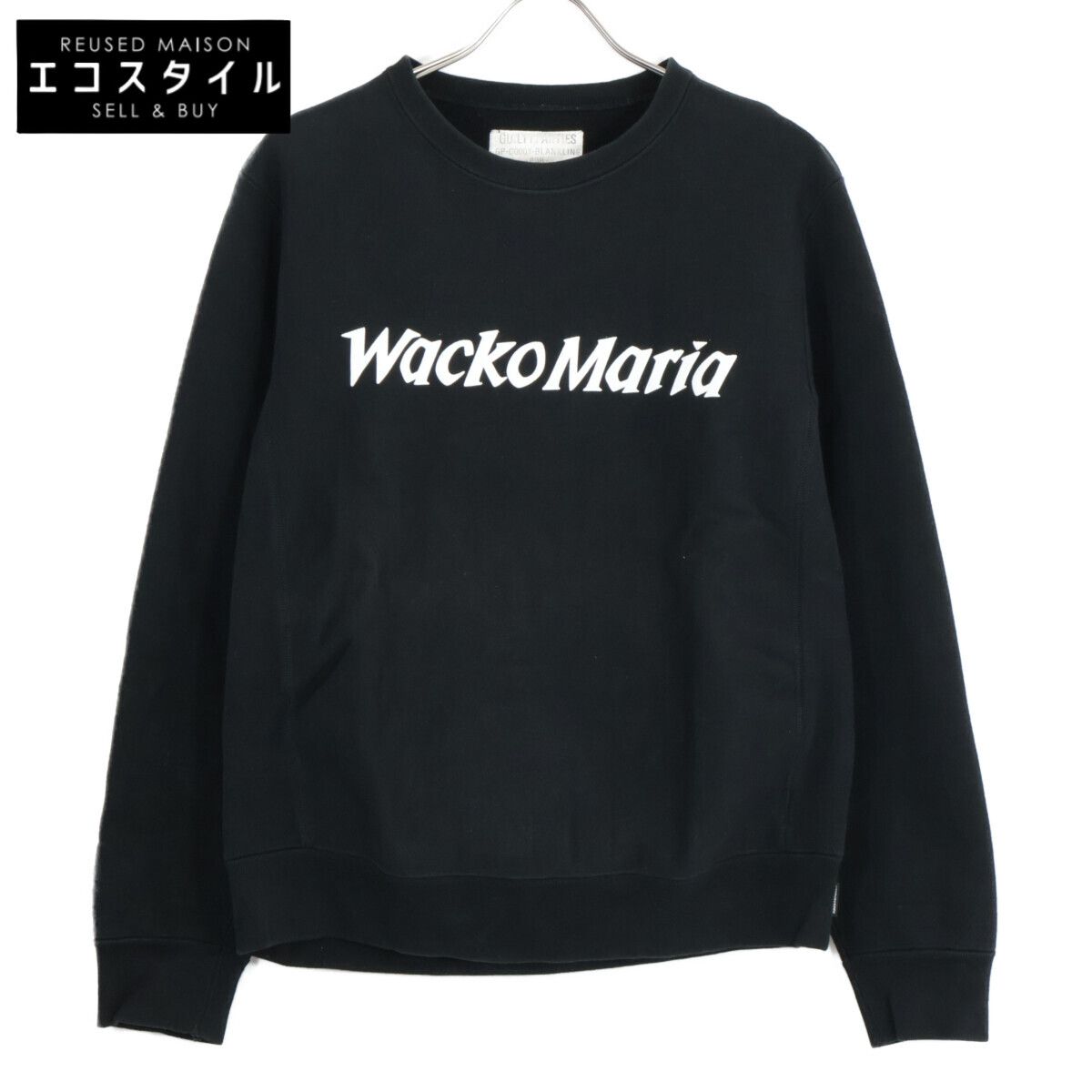 WACKO MARIA　ワコマリア　ブラック HEAVY WEIGHT CREW NECK SWEAT SHIRT(TYPE-2)　S