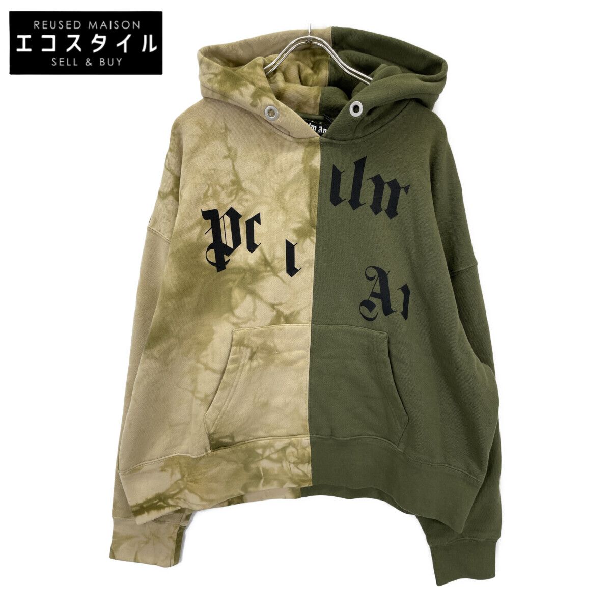 Palm Angels　パームエンジェルス　HOODIE BROKEN LOGO ミリタリー柄パーカー PMBB097R21FLE002　M