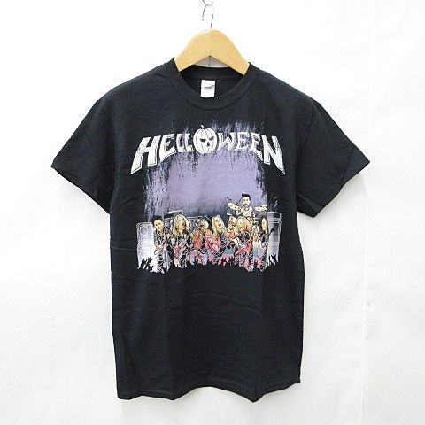 ハロウィン HELLOWEEN Tシャツ バンドTシャツ 半袖 丸首 プリント
