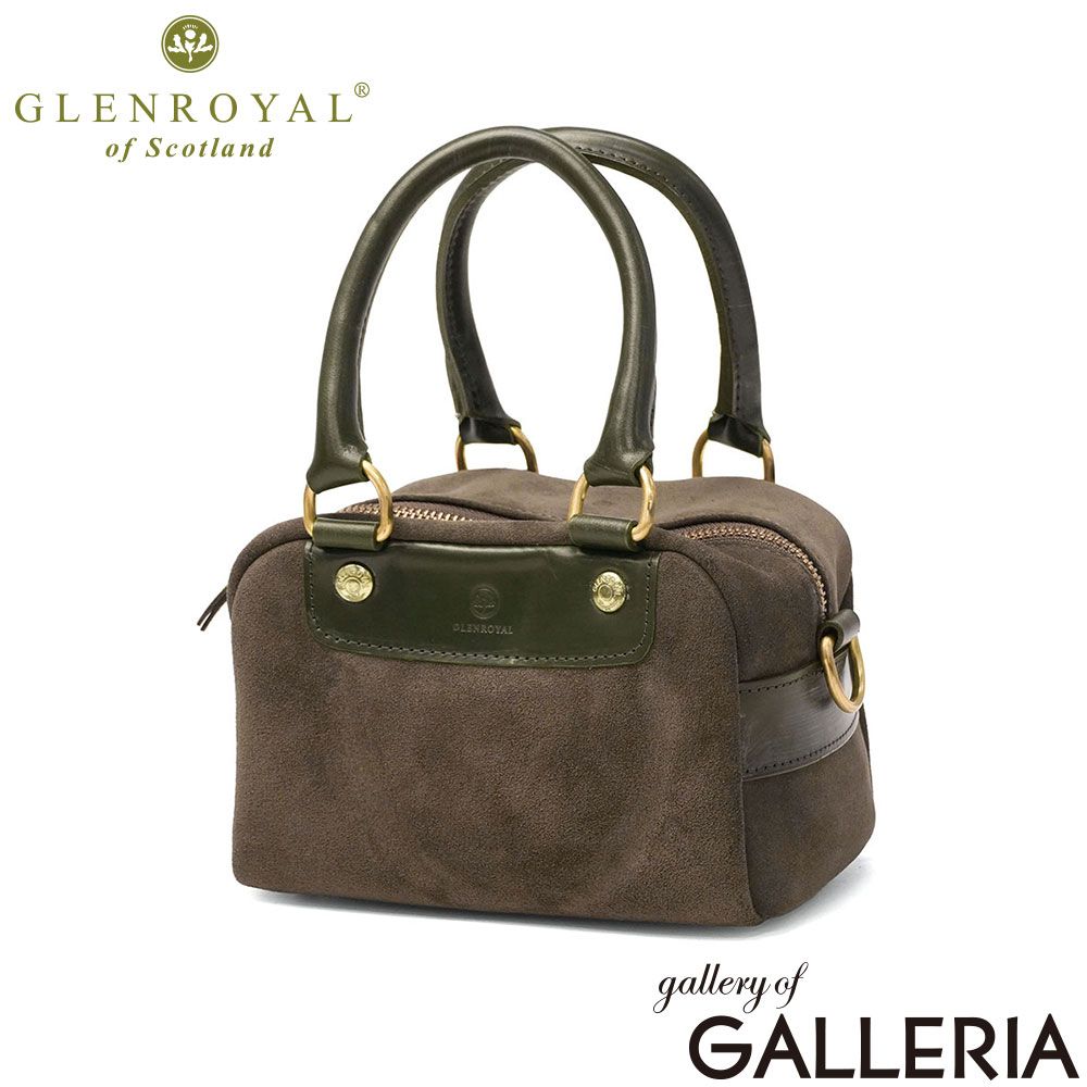 【正規品3カ月保証】 グレンロイヤル ボストンバッグ レディース GLENROYAL 小さめ 軽量 レザー ミニボストン ショルダー 2WAY グレイスコレクション MINI BOSTON BAG BUCKSKIN J2-0050 CABIN×GREEN