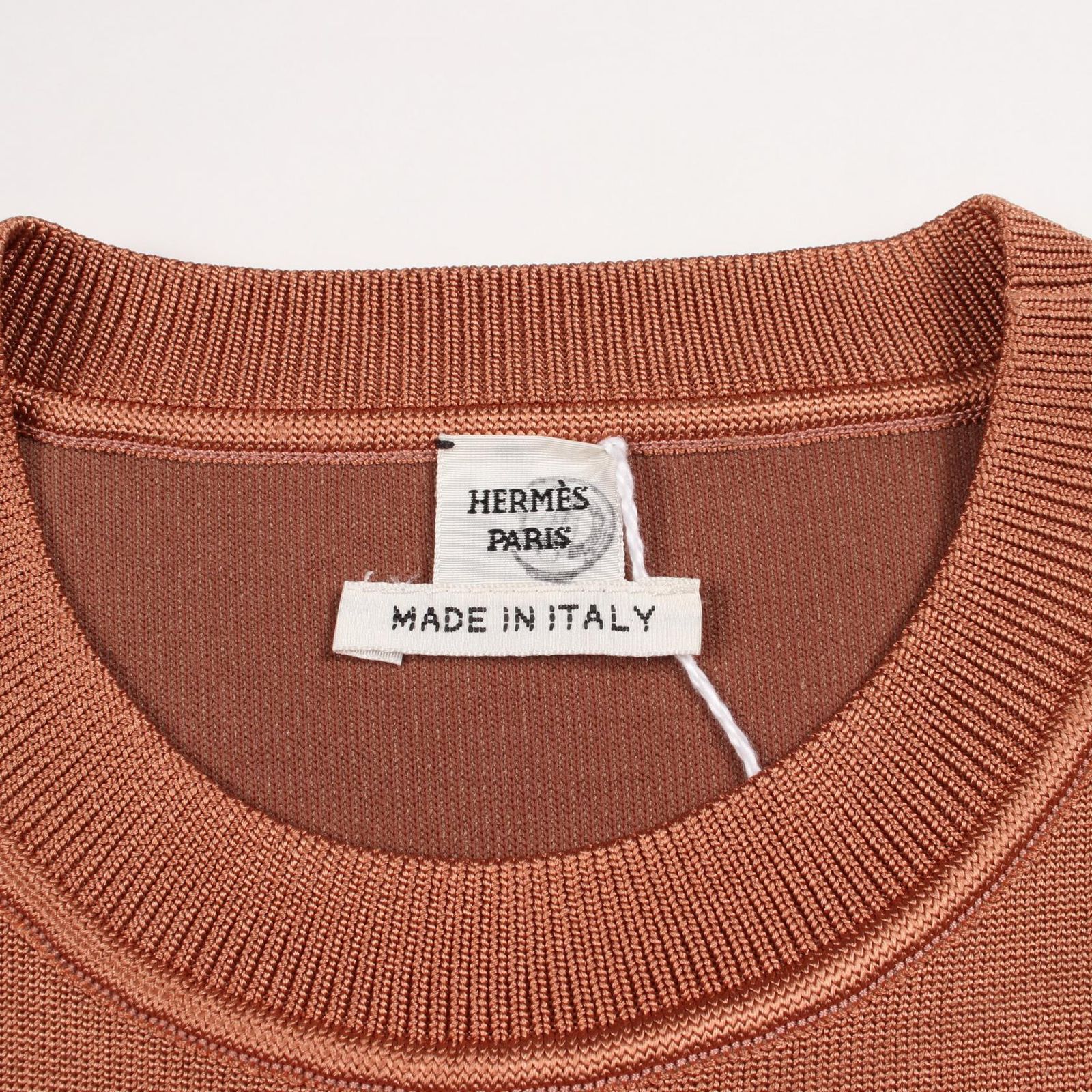 エルメス HERMES ニット ノースリーブ シルク トップス レディース 