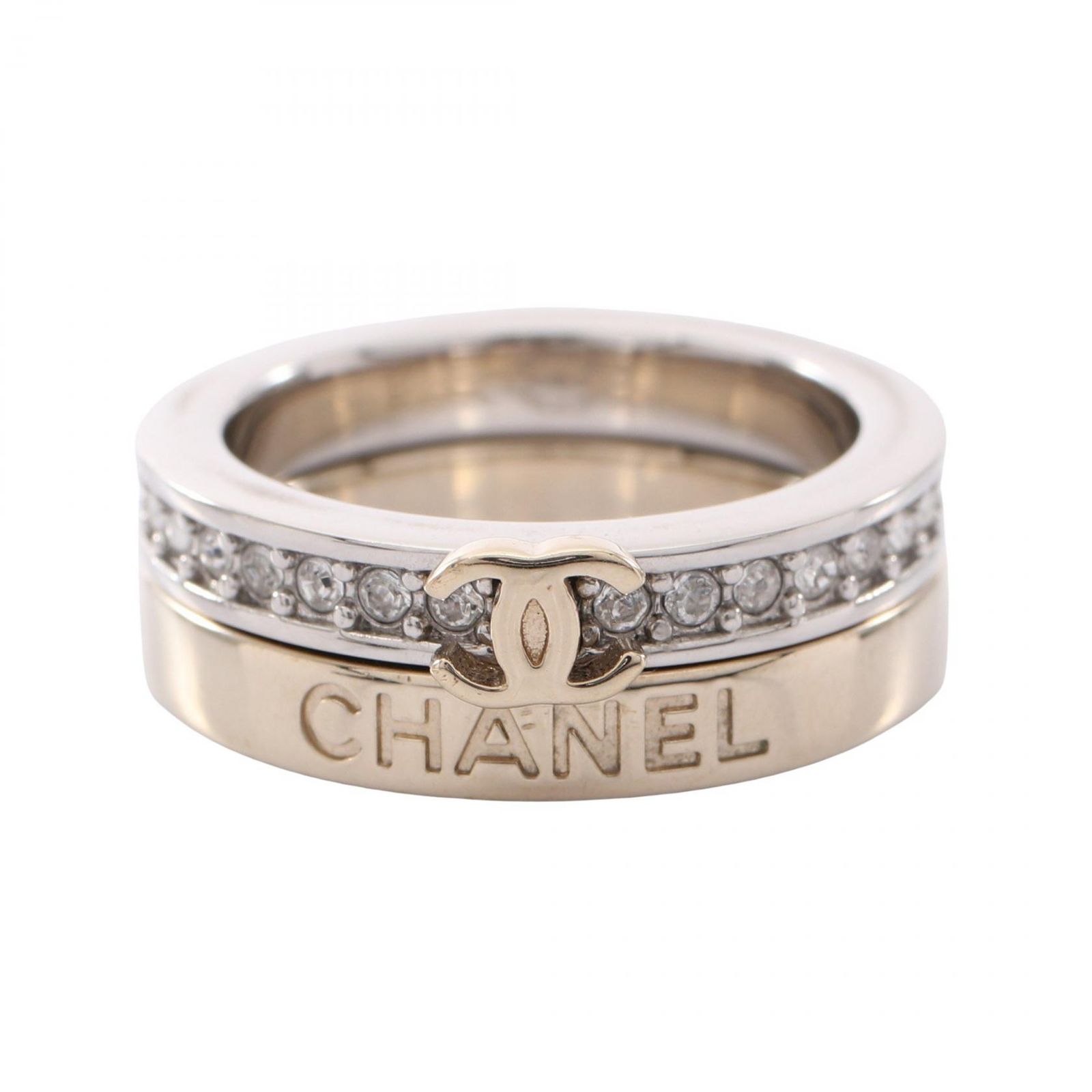 シャネル CHANEL リング・指輪 ココマーク 3連 シルバー ステンレススチール リング3連 1連欠品 レディース Used B 50,880円