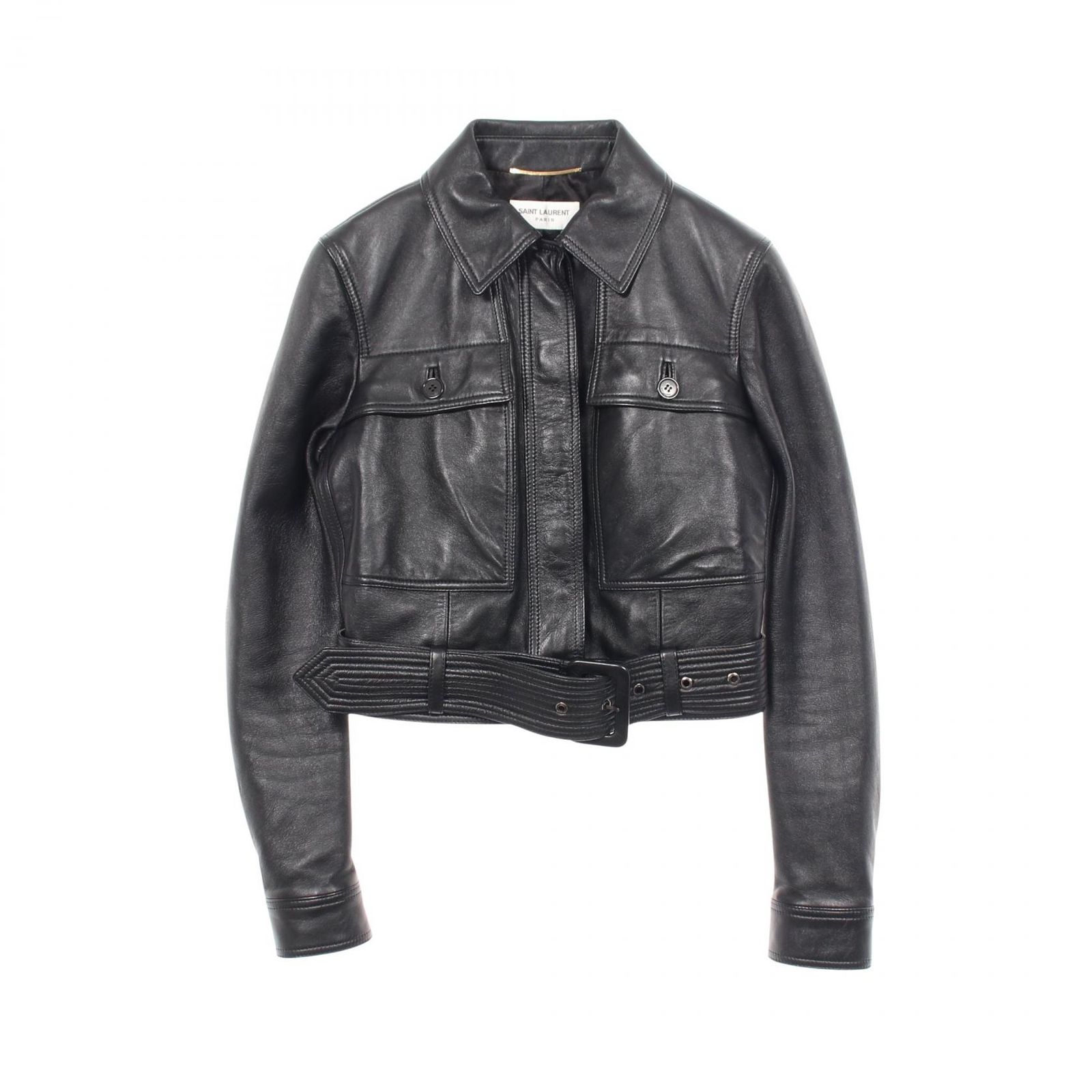 サンローランパリ SAINT LAURENT PARIS 革ジャン アビエイター ジャケット 712080 レザー ジャケット レディース Used A
