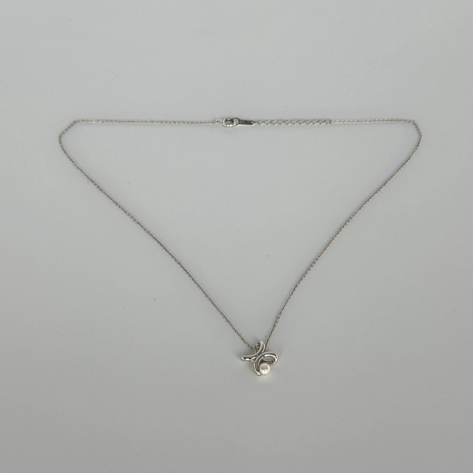 田崎Baby真珠　クロス　ネックレス　本物 TASAKI ベビーパールクロスネックレス トップ 1.5×1.5cm チェーン 42cm
