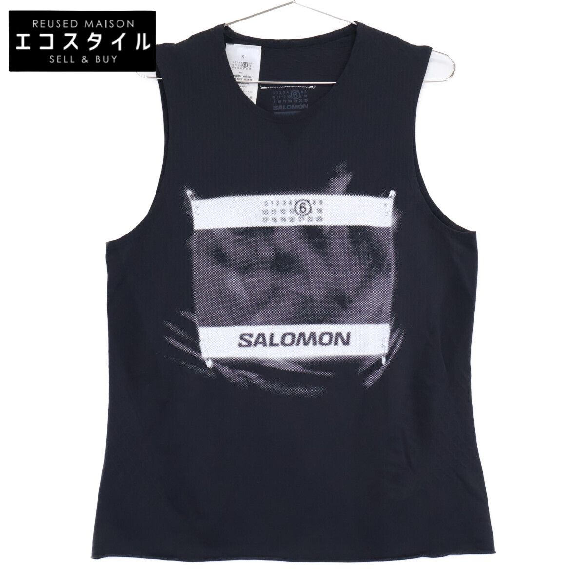 MM6　エムエムシックス　x SALOMON サロモン 25年 S52NL0071 M20101 ロゴ グラフィックプリント タンクトップ　S