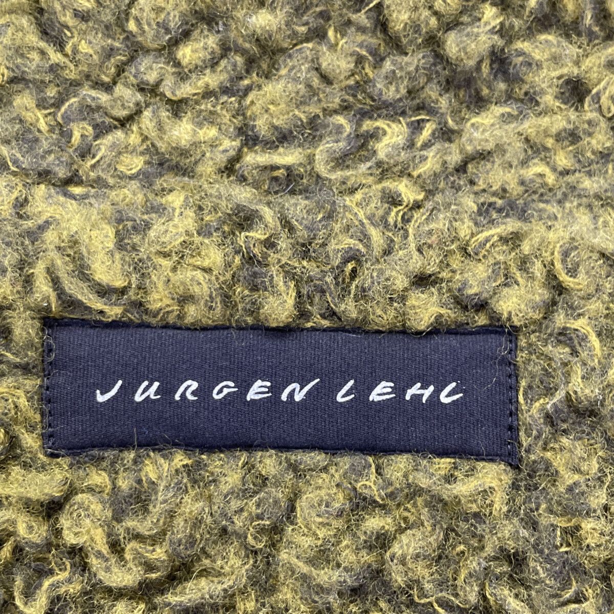 JURGEN LEHL ヨーガンレール カーキ ウール ブークレ ジャケット