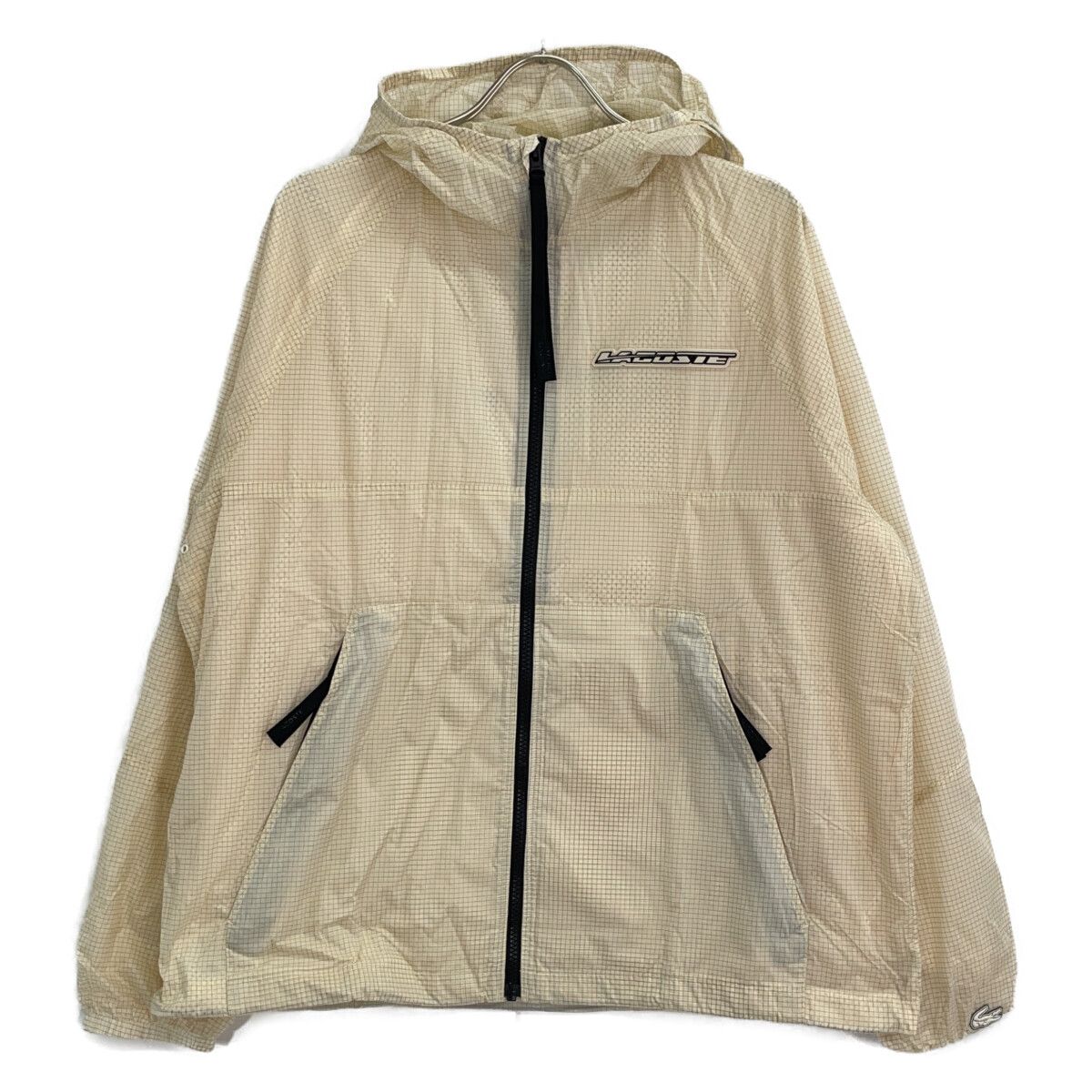Lacoste ラコステ BH0122-99 ベージュ グリッドナイロンジップアップ