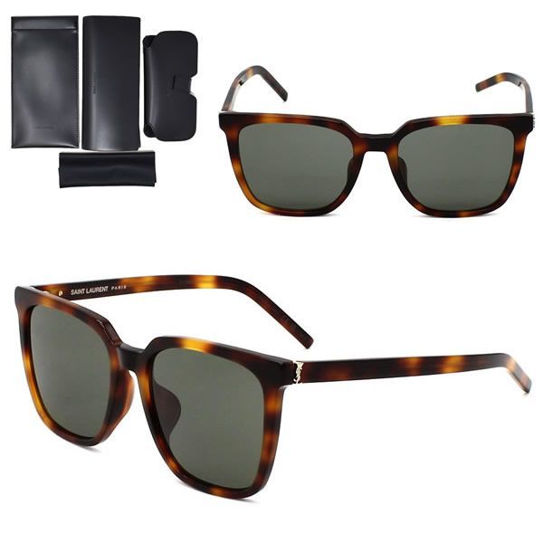 サンローラン サングラス SAINT LAURENT SL M146/K 003 サングラス SLM146K-003 アジアンフィット ハバナ グリーン メンズ レディース ユニセックス