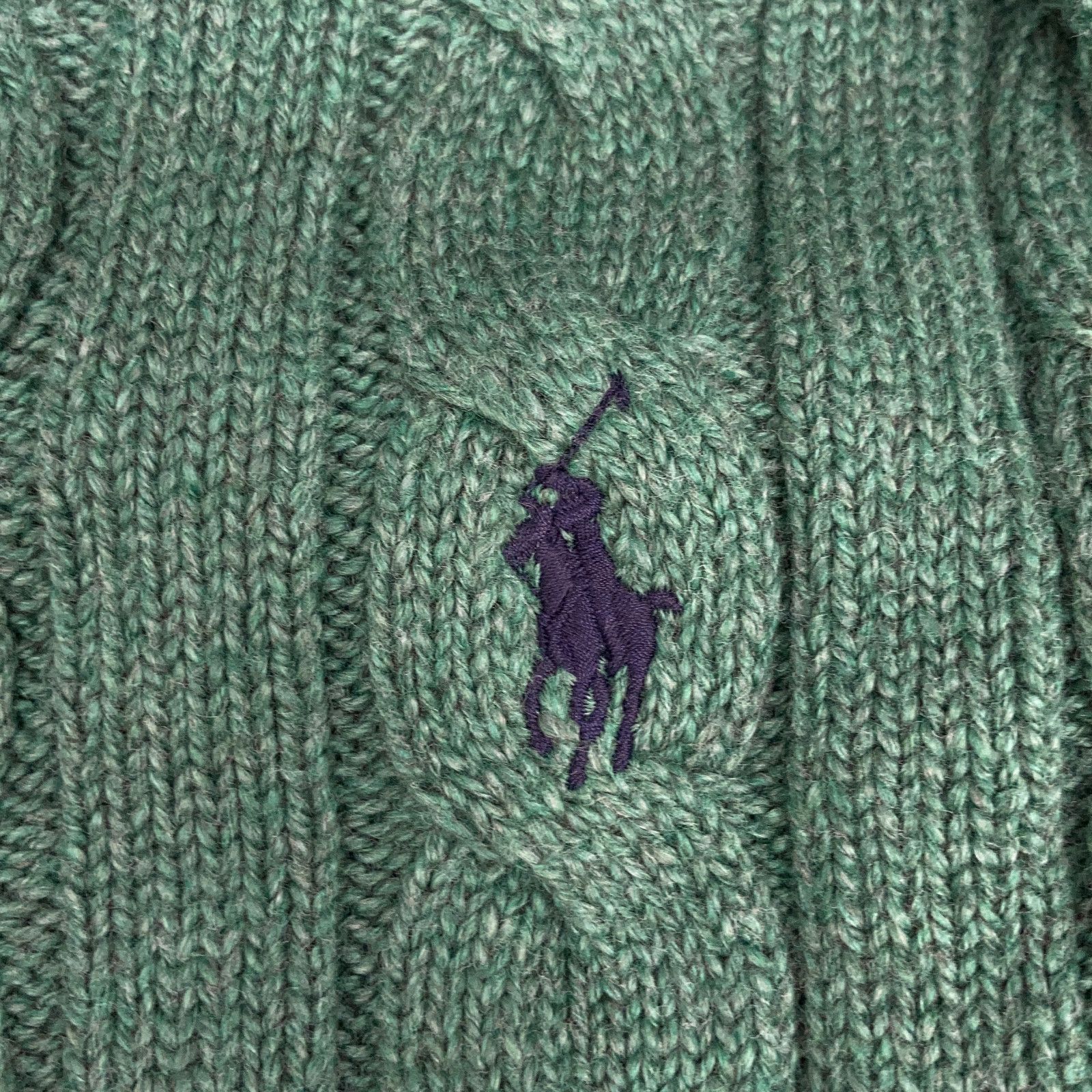 POLO RALPH LAUREN ポロ ラルフローレン グリーン ポニー刺繍 ケーブル
