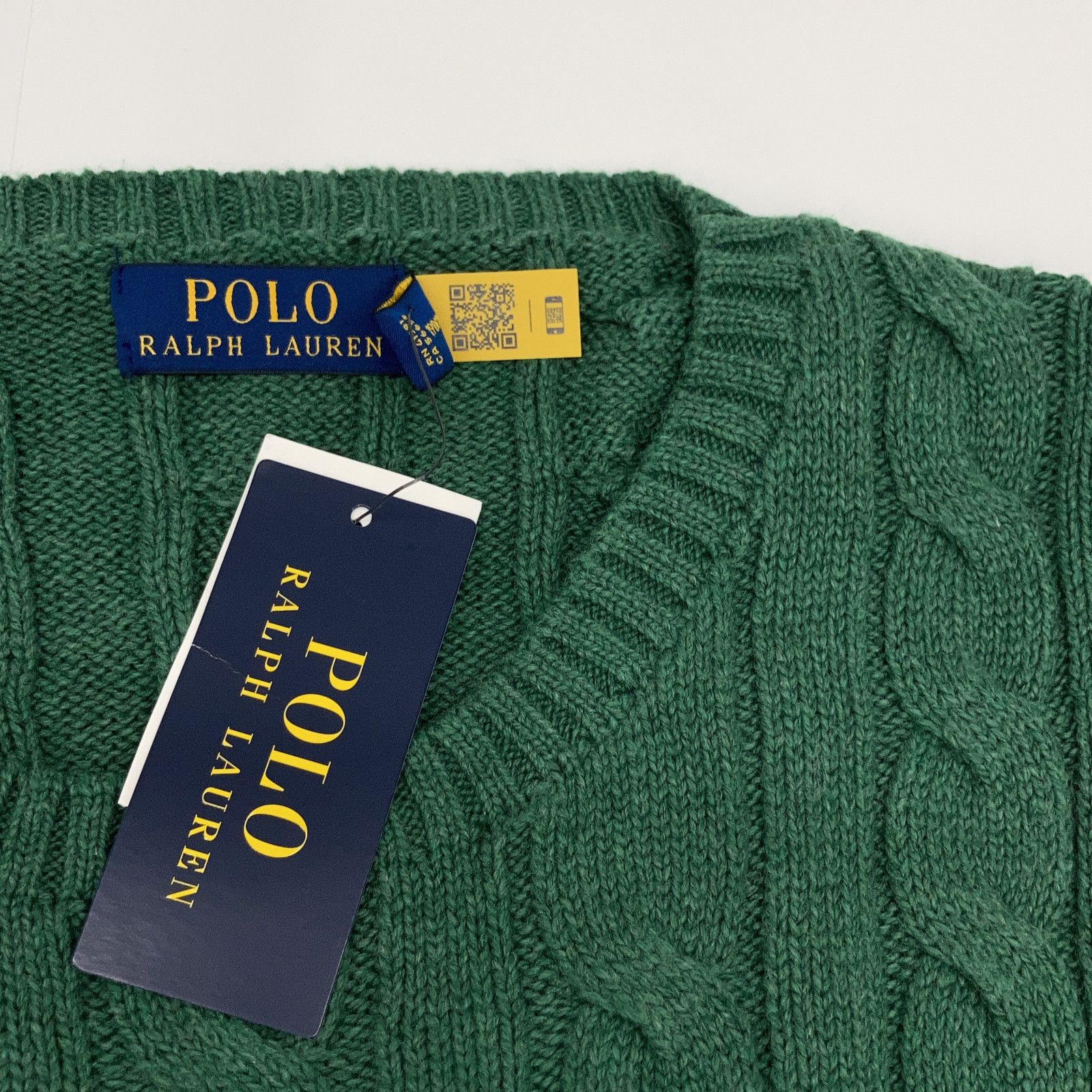 POLO RALPH LAUREN ポロ ラルフローレン グリーン ポニー刺繍 ケーブル