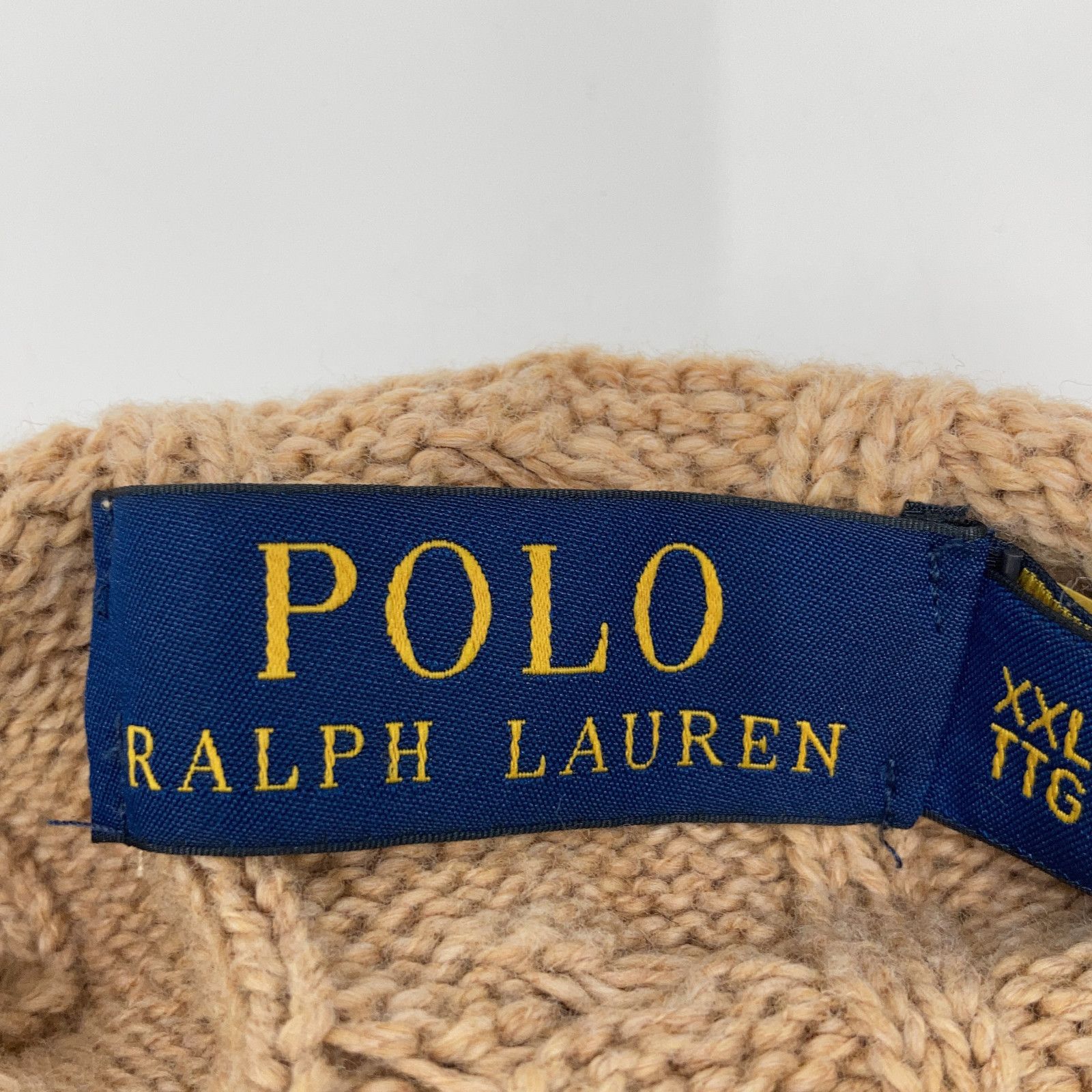 POLO RALPH LAUREN ポロ ラルフローレン ベージュ ポニー刺繍 ケーブル