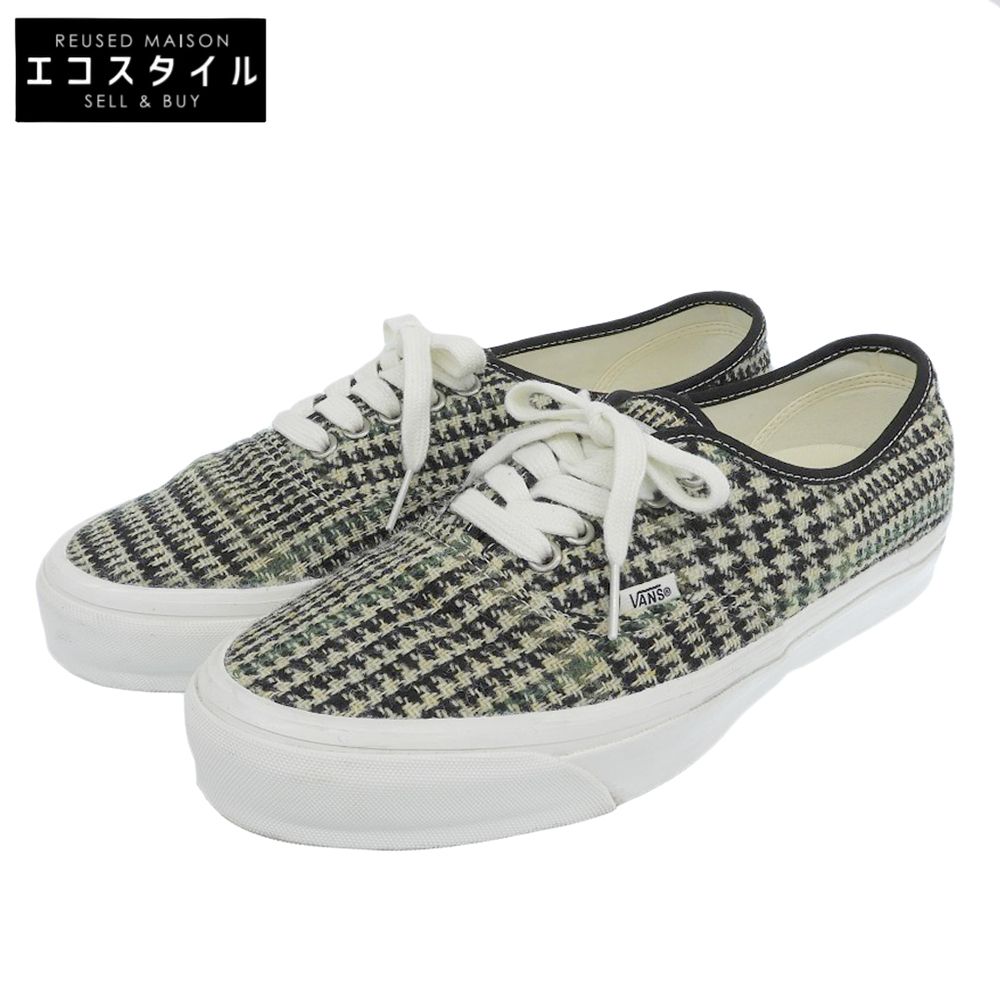 VANS　バンズ　美品 Harris Tweed Premium Authentic Shoes シューズ メンズ ブラック×ベージュ×カーキ 27.5cm VN000EBNY28　9.5(US)